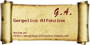 Gergelics Alfonzina névjegykártya